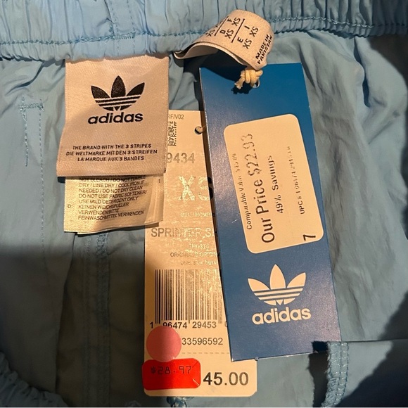 Adidas Men's Light Blue Athletic Shorts NEW - Picture 5 of 5